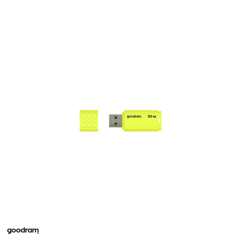 Medii de stocare - Memorie USB 16 GB GoodRAM UME2, USB 2.0, viteza citire 20 MB/s, USB-A, viteza scriere 5 MB/s, galben