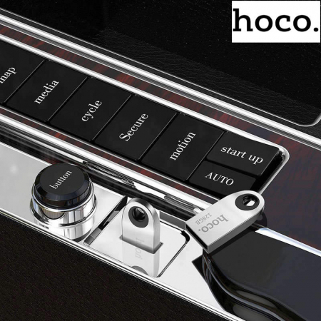 Memorie USB 2.0, capacitate 64 Gb, Hoco UD9, design mini, carcasa metal, gri [5]