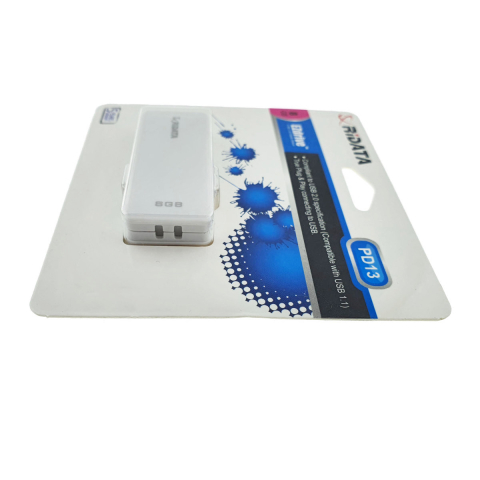 Memorie USB 2.0 Flash Drive RiDATA 8 GB, EZdrive PD13, conector retractabil, alb [1]