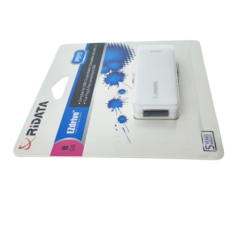Memorie USB 2.0 Flash Drive RiDATA 8 GB, EZdrive PD13, conector retractabil, alb [3]