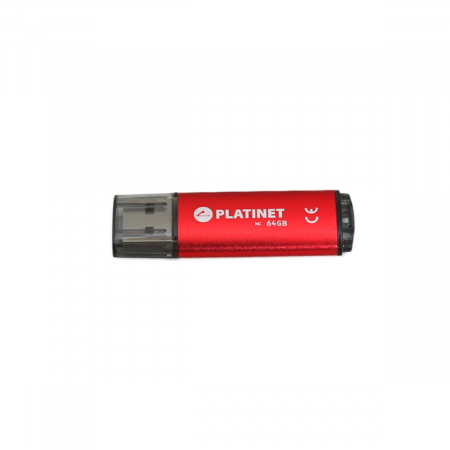 Memorie 64 Gb - Memorie USB 2.0 Platinet 64Gb, X-Depo 43612, cu capac, rosie