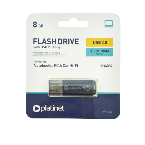 Memorie USB 2.0 Platinet, 8Gb, X-Depo 40943, cu capac, neagra [3]