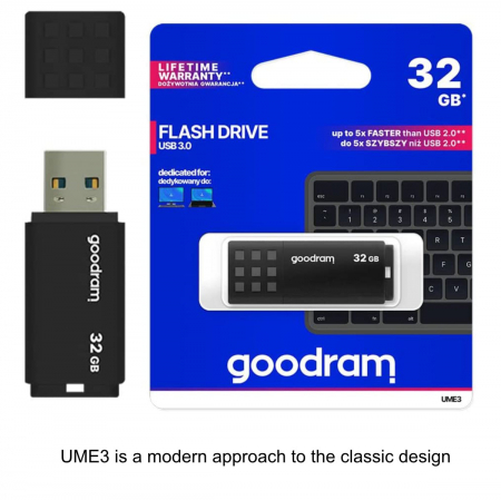 Memorie USB Goodram UME3, 32GB, USB 3.0, Negru [2]