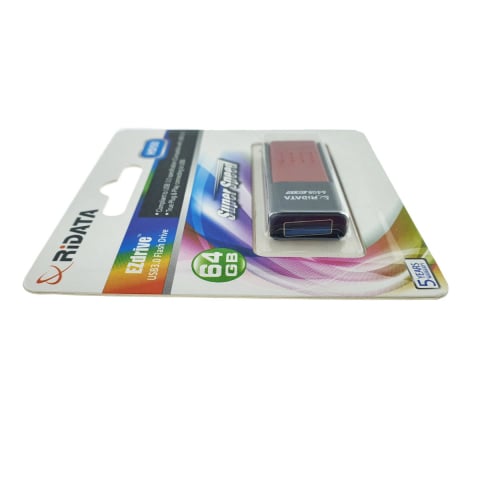 Memorie USB 3.0 Flash Drive RiDATA 64GB, EZdrive HD50, conector retractabil, rosu [1]