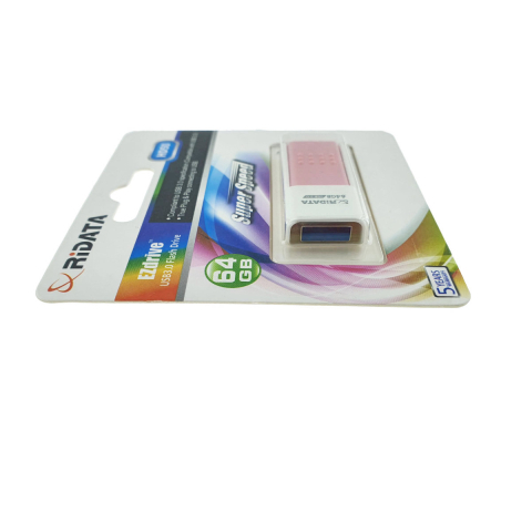 Memorie USB 3.0 Flash Drive RiDATA 64GB, EZdrive HD50, conector retractabil, roz [1]