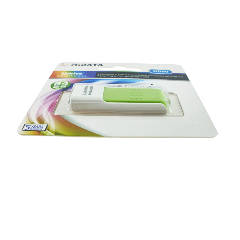 Memorie USB 3.0 Flash Drive RiDATA 64GB, EZdrive HD50, conector retractabil, verde [2]