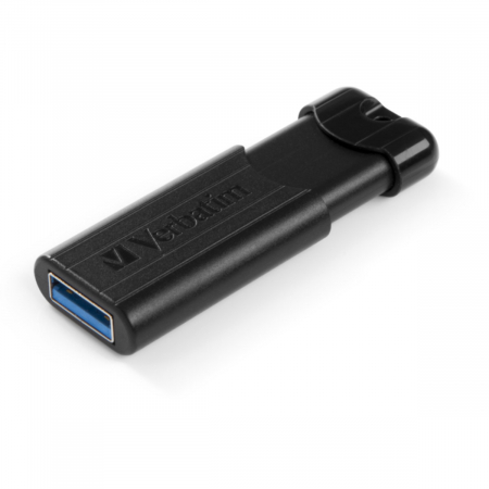 Memorie USB 3.0 Verbatim 128 GB Pinstripe, retractabila, neagra [3]
