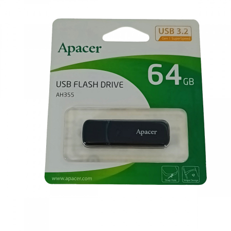 Memorie USB 3.2 Apacer 64GB, AH355 cu capac, negru [3]