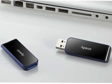 Memorie USB 3.2 Apacer 64GB, AH356 retractabila, albastru cu negru [4]