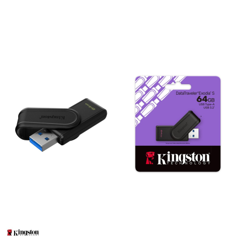 Memorie USB 64 GB Kingston DataTraveler Exodia S, USB 3.2, negru [3]