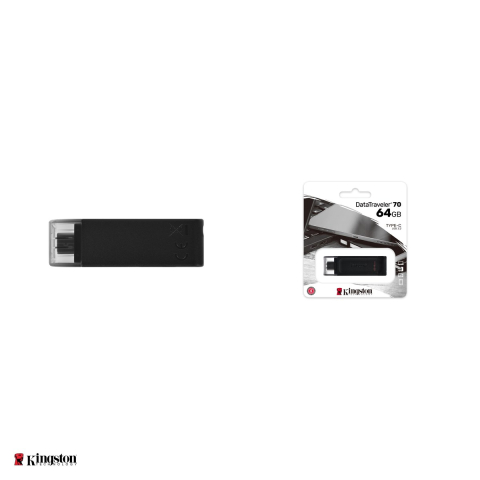 Memorie USB 64 GB Kingston DT70, USB Type C, 3.2 gen 1, negru [4]