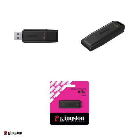 Memorie USB 64 GB Kingston Exodia G2, USB 3.2, 3.2 gen 1, 3.1 (gen. 1), 3.0, negru [3]