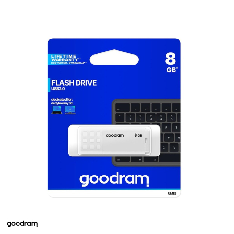 Memorie USB 8 GB GoodRAM UME2, USB 2.0, viteza citire 20 MB/s, USB-A, alb [4]