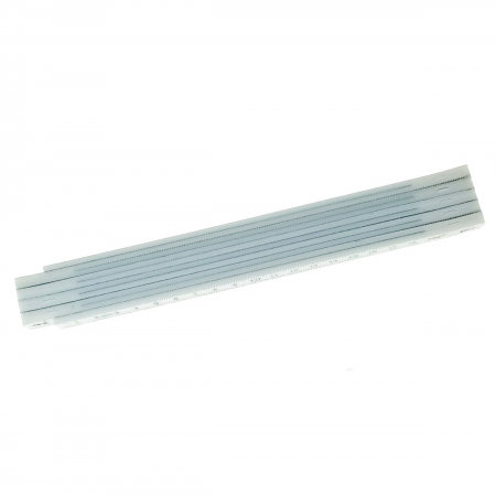 Metru pliant din plastic, lungime 2m, 10 segmente, alb [3]