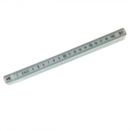 Masurare distante si dimensiuni - Metru pliant din plastic, lungime 2m, 10 segmente, alb