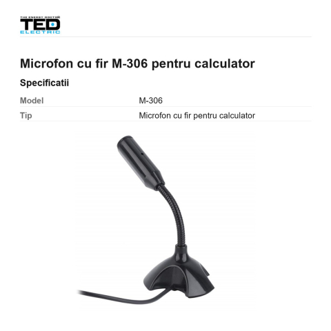 Microfon cu fir M-306 pentru calculator [2]