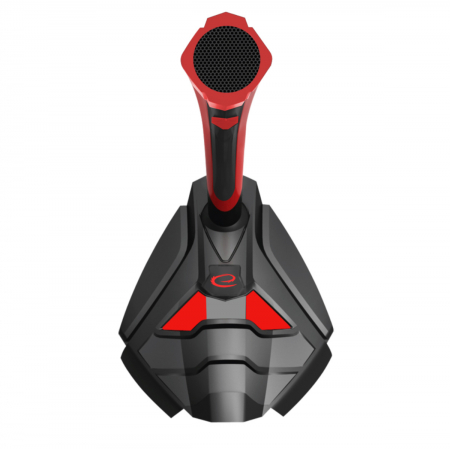 Microfon pentru gaming design futurist port jack 3.5 mm material prietenos rosu cu negru, cablu conectare 1.5m [1]