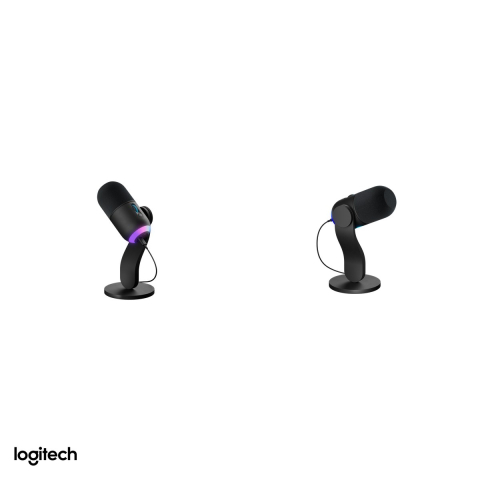 Microfon gaming USB Logitech G Yeti GX dinamic, supercardioid, 24 bit / 96 kHz, iluminare LIGHTSYNC RGB in doua zone, Smart Audio Lock, negru, 988-000569 [3]