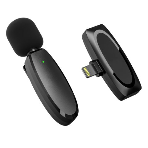 Accesorii Gaming - Microfon Wireless Lavalier Lightning pentru iPhone - Reducere Zgomot ENC, 7 Ore Autonomie, Plug&Play, Ideal pentru Vlogging si Facetime