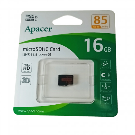 Card microSDHC Apacer 16GB clasa 10 UHS-I fara adaptor, 85MB/s [1]