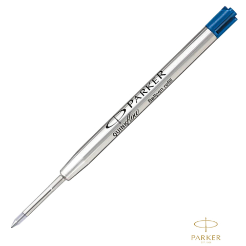 Rezerve si Mine pentru Pixuri - Mina Originala Parker QuinkFlow Albastra, pentru Scriere Clara, Uz Zilnic si Profesional, cu Varf din Carbura de Tungsten 0.8 mm