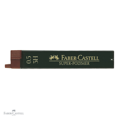 Mine creion mecanic Faber-Castell Super-Polymer 0.5 mm 3H, rezistenta ridicata la rupere, set 12 bucati [3]