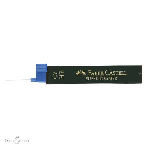 Mine creion mecanic Faber-Castell Super-Polymer 0.7 mm HB, rezistenta la rupere, set 12 bucati [3]