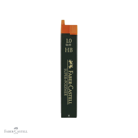 Mine, rezerve si cerneala - Mine creion mecanic Faber-Castell Super-Polymer 0.9 mm HB, rezistente la rupere, 12 bucati/etui