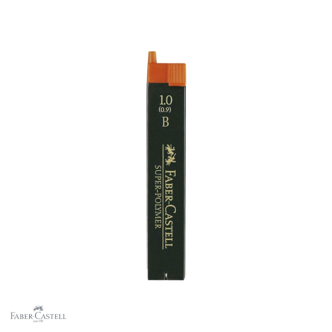 Mine, rezerve si cerneala - Mine creion mecanic Faber-Castell Super-Polymer 0.9mm duritate B, rezistenta la rupere, 12 bucati/etui
