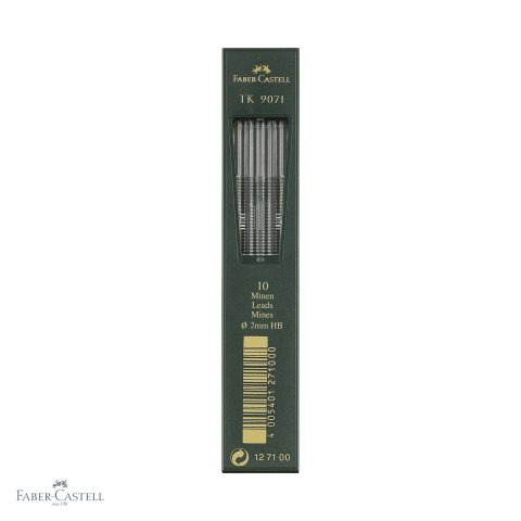 Mine, rezerve si cerneala - Mine creion mecanic Faber-Castell TK, grafit HB 2mm, 130mm, set 10 bucati, pentru creioane TK 4600/9400/9500