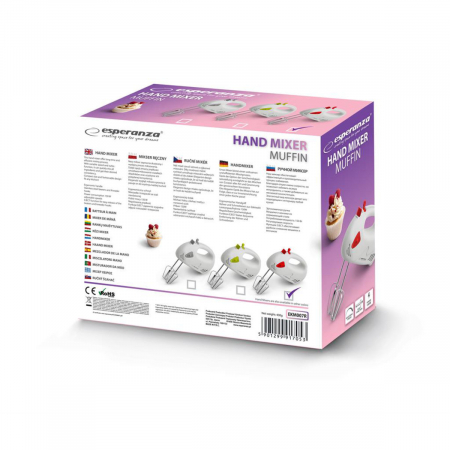 Mixer de mana  Esperanza EKM007R muffin, 125W [2]
