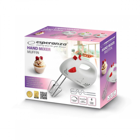 Mixer de mana  Esperanza EKM007R muffin, 125W [3]