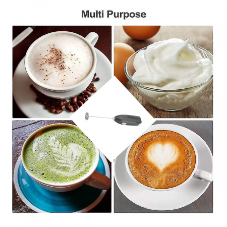 Mixer spuma lapte, pentru cappucino, latte macchiato, lungime 200 mm, 2 x baterii R3, 41722, gri [4]