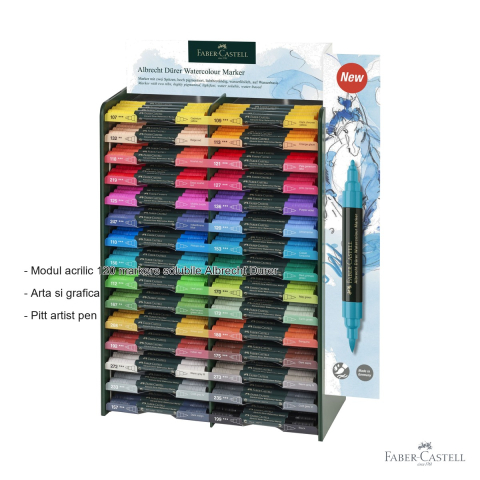 Modul acrilic 120 markere solubile Faber-Castell Albrecht Durer, set complet pentru artisti [1]