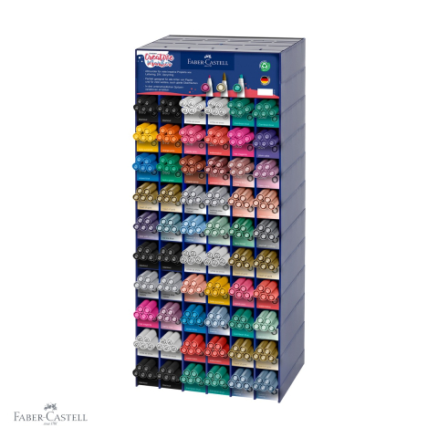 Birotica papetarie - Modul acrilic display 300 markere creative Goldfaber Faber-Castell, 3 tipuri de varf, multicolor