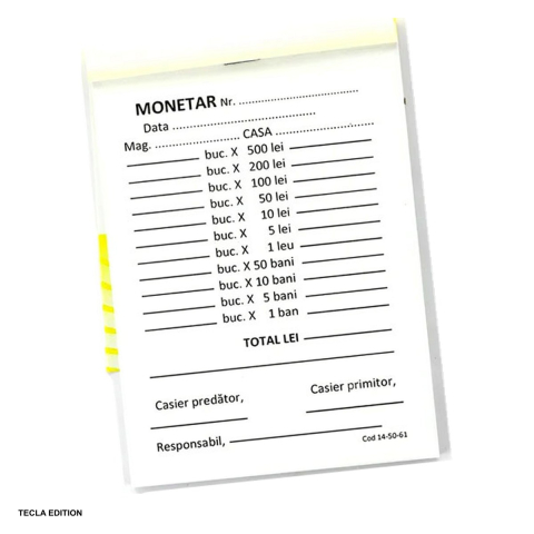 Formulare tipizate - Monetar, A6