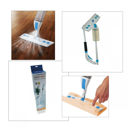 Mop cu spray, Esperanza Perfect Clean 96401, microfibra, rezervor 600ml [2]