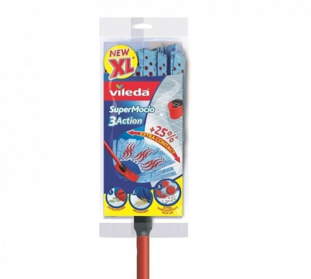 Mop-uri cu coada - Mop VILEDA Supermocio 3Action Velour 140008