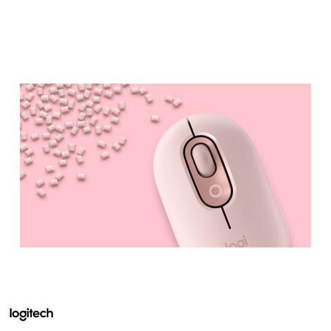 Mouse Bluetooth compact Logitech POP Mouse, buton emoji personalizabil, 4 butoane, rotita SmartWheel, clicuri silentioase, Easy-Switch 3 dispozitive, 1 baterie AA, roz, 910-007413 [5]
