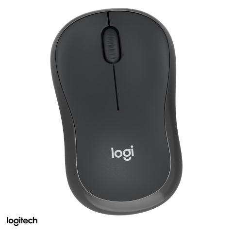 Accesorii IT - Mouse Bluetooth Logitech M240 Silent, clicuri silentioase SilentTouch, senzor optic 400-4000 DPI, 3 butoane, 1 baterie AA, forma ambidextra, gri grafit, 910-007119