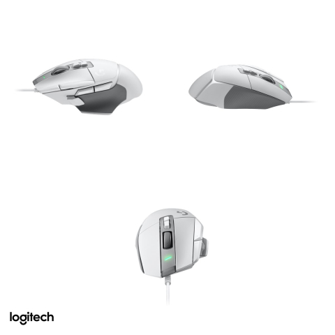 Mouse de gaming cu fir Logitech G502 X, senzor HERO 25K 100-25600 DPI, switch-uri LIGHTFORCE, 13 comenzi programabile, rotita dual-mode, alb, 910-006146 [3]