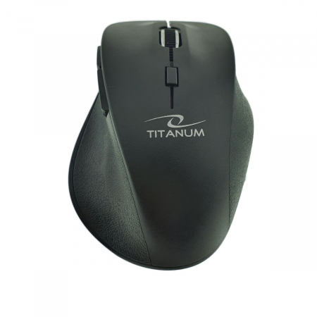 Mouse - Mouse fara fir, 6D, Bluetooth v.5.0, Titanum Fornax 94656, 110 x 70 x 40 mm, 1600 DPI, negru