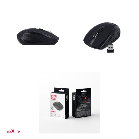 Mouse Maxlife Home Office MXHM-02 wireless optical 800/1200/1600 dpi, Negru [3]