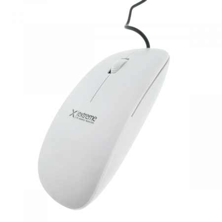 Mouse USB - Mouse optic cu fir si conector USB-C, 3D, Extreme Lacerta 94674, 1000 DPI, 115 x 60 x 25 mm, cablu 120cm, alb