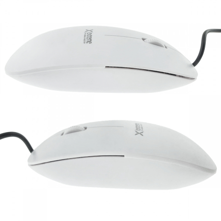 Mouse optic cu fir si conector USB-C, 3D, Extreme Lacerta 94674, 1000 DPI, 115 x 60 x 25 mm, cablu 120cm, alb [1]