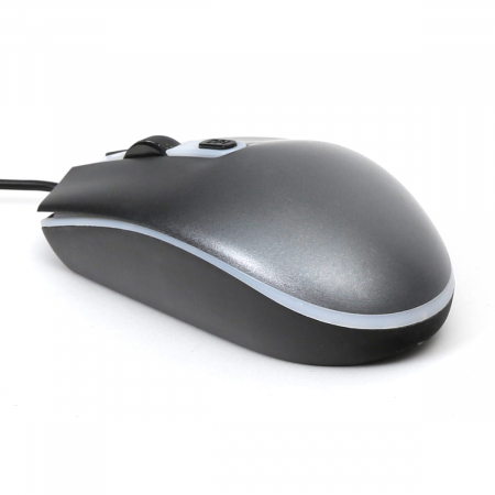 Mouse optic USB pe cablu, Omega 45541, 4 butoane, 2000DPI, cablu de 1.5m lungime, gri [3]