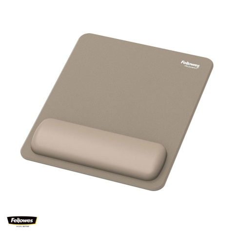 Suporturi ergonomice portabile - Confort oriunde lucrezi - Mouse pad Fellowes Breyta cu suport pentru incheietura, antibacterian Microban, 24x20 cm, bej nisip