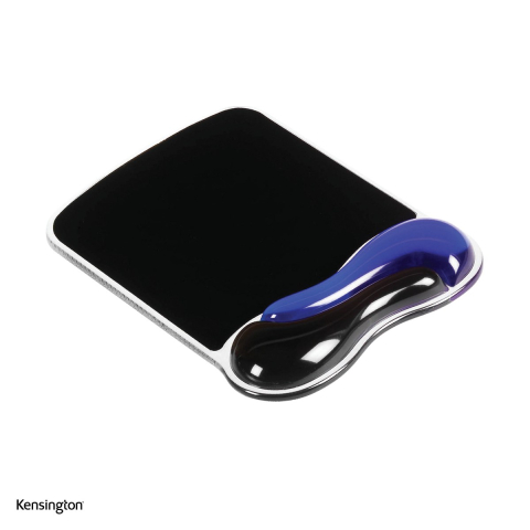 Birou & Ergonomie - Mouse pad Kensington Duo Gel cu suport pentru incheietura, albastru cu negru
