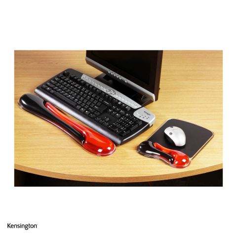 Mouse pad Kensington Duo Gel cu suport pentru incheietura, rosu cu negru [3]