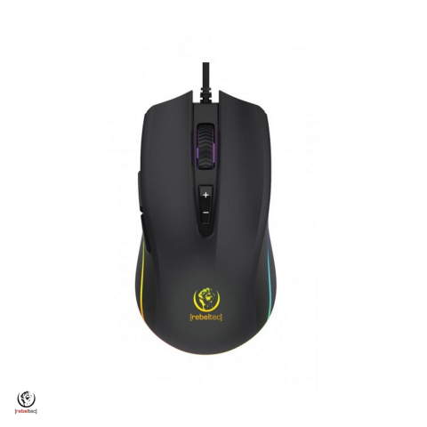Mouse Rebeltec gaming Predator, 800/1600/2400/4800/6400 dpi, 7 butoane, cu fir, optic, cablu 1.8m, Negru [3]